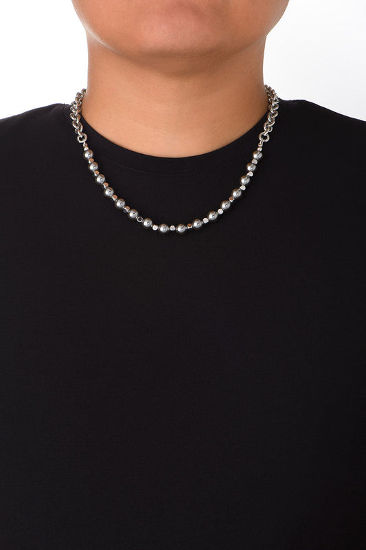 Collar de Perlas Gris